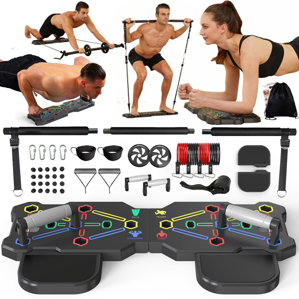 Deluxe Push Up Bar - Blue